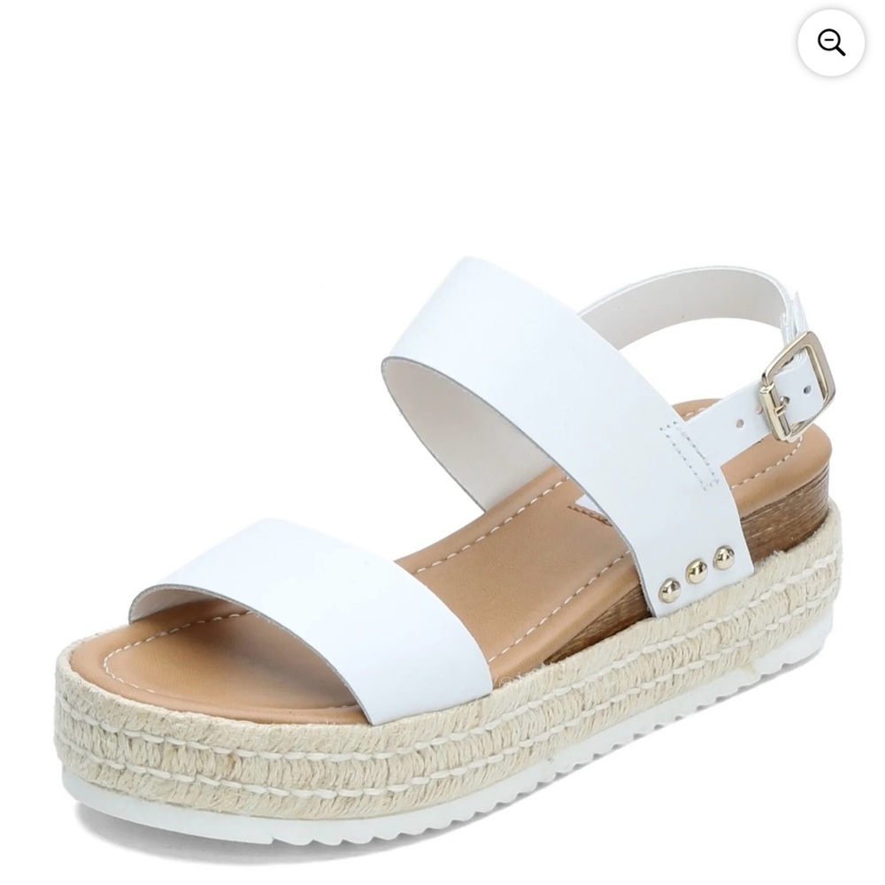 Steve Madden White Espadrille Sandals